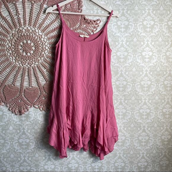 5/$30 Entro Ruffled Shark Bite Hem Sleeveless Mini Dress - Picture 1 of 5